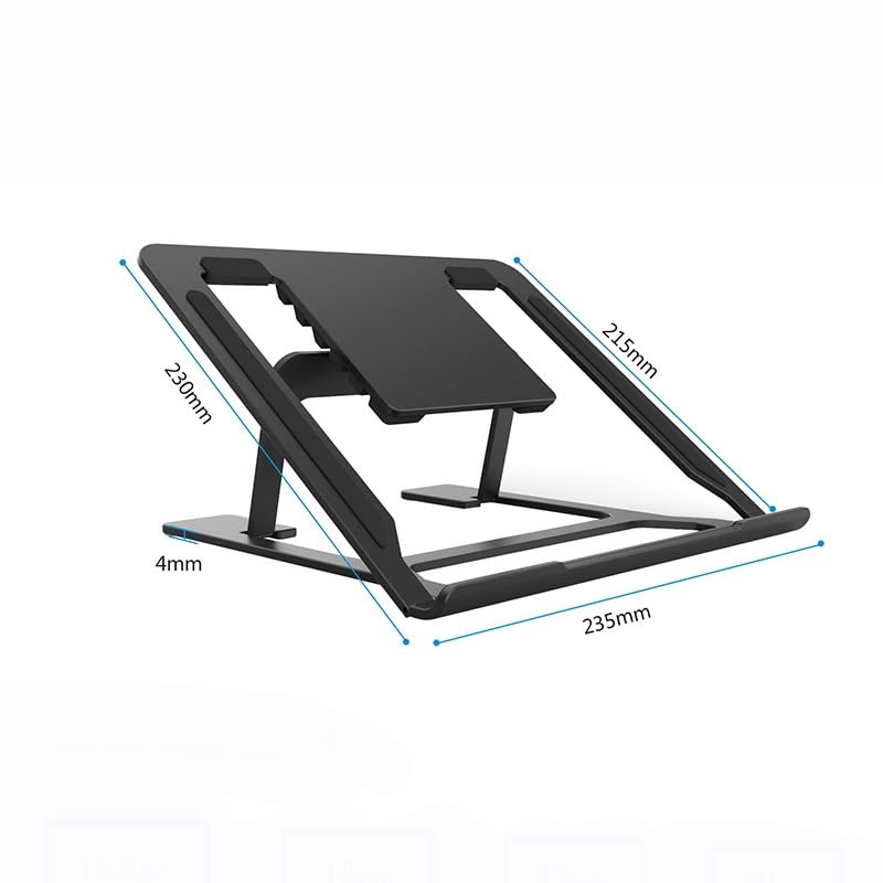 Adjustable Aluminum Laptop Stand with Foldable Portable Cooling Base