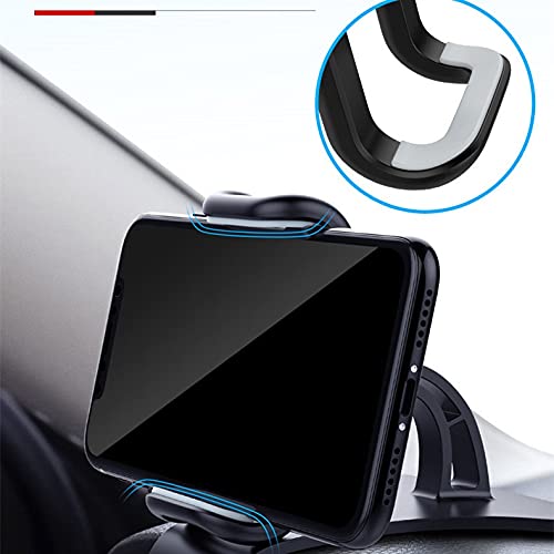 Dashboard Phone Holder with Flexible Clip Mount, Universal for 4–6" Smartphones