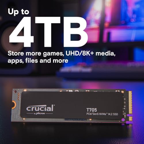 1TB PCIe 5.0 NVMe M.2 SSD with Up to 14,900MB/s Read Speed