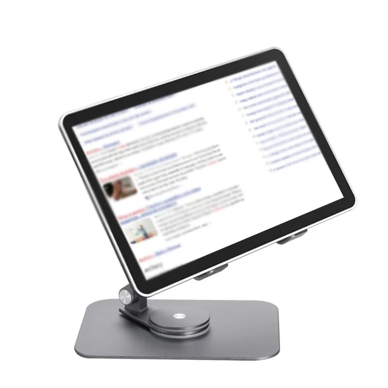 360° Rotating Metal Tablet & Laptop Stand for Desk Support