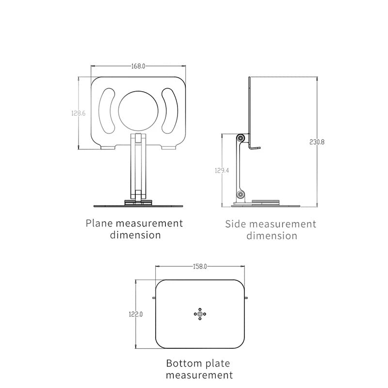360° Rotating Metal Tablet & Laptop Stand for Desk Support