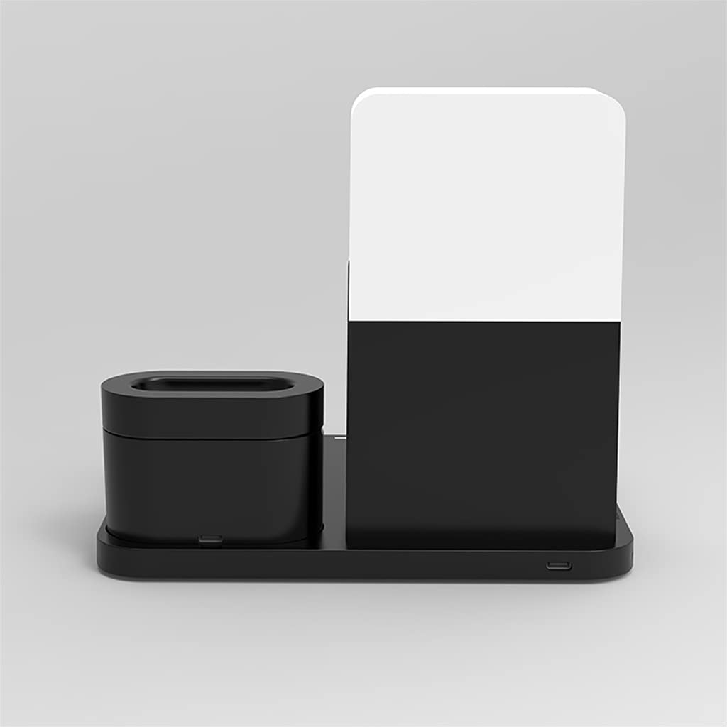 Wireless Charging Phone Stand with Alarm Clock & Night Light Desk Lamp