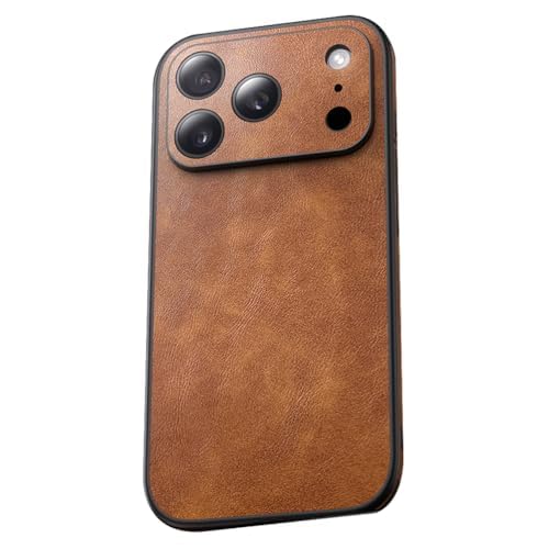 Vintage Leather Case for iPhone 17 Series with Full Lens Protection