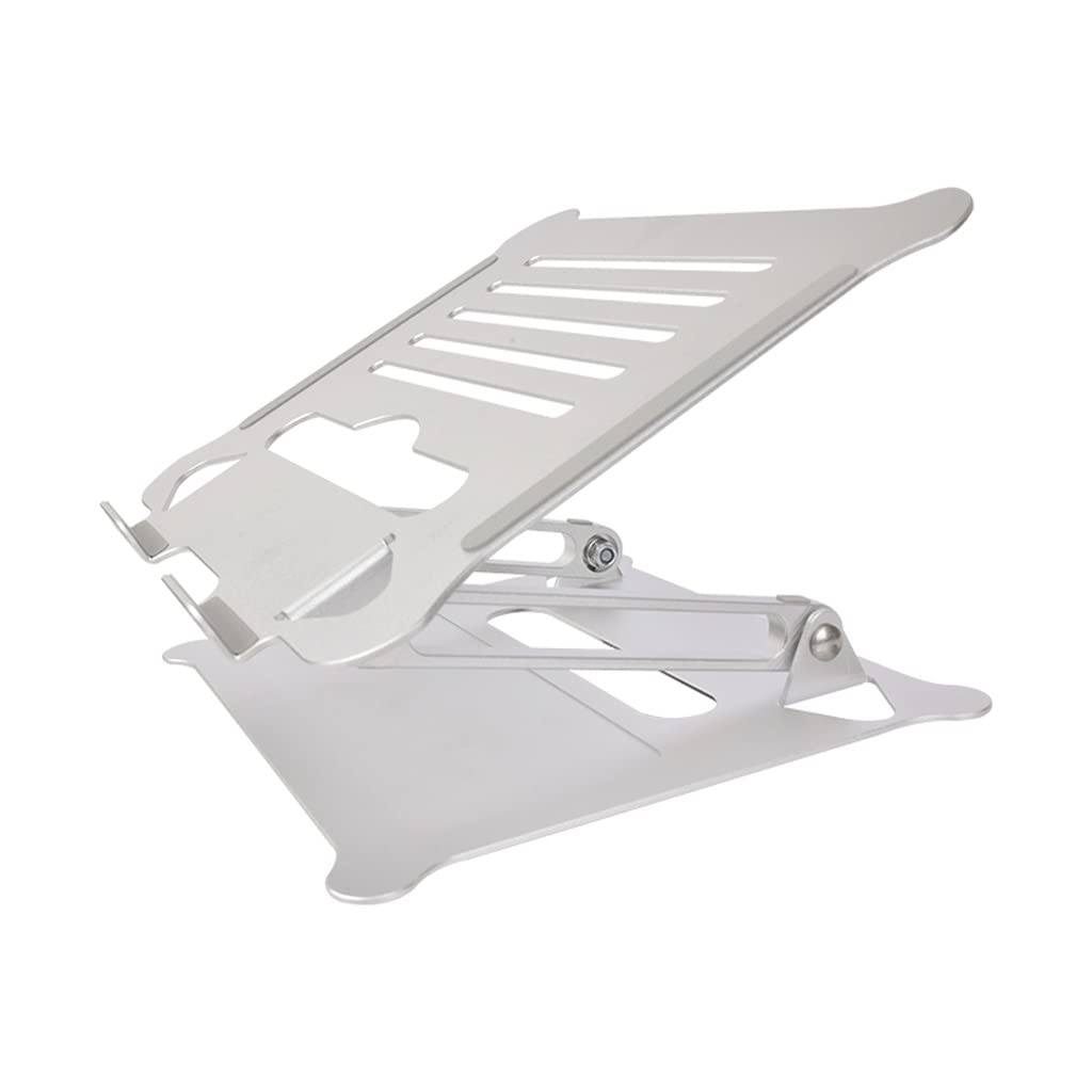 Foldable Aluminum Laptop Stand with Adjustable Height & Portable Design