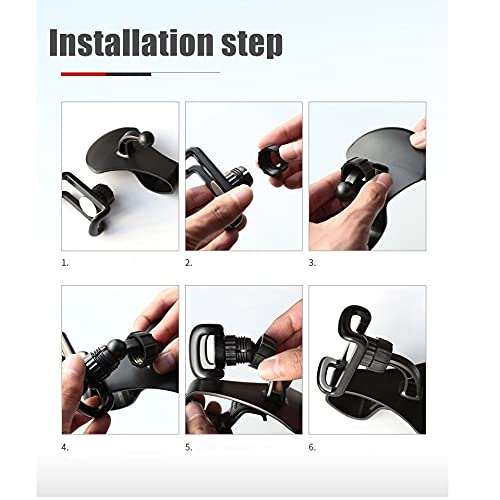 Dashboard Phone Holder with Flexible Clip Mount, Universal for 4–6" Smartphones