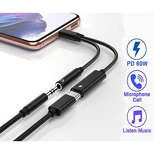 USB-C to 3.5mm Audio Adapter with HiFi DAC & Audio Splitter
