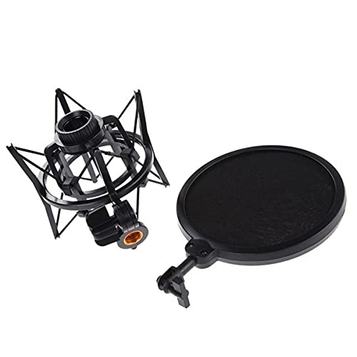 Microphone Stand with Shock Mount & Shield for Studio Broadcasting