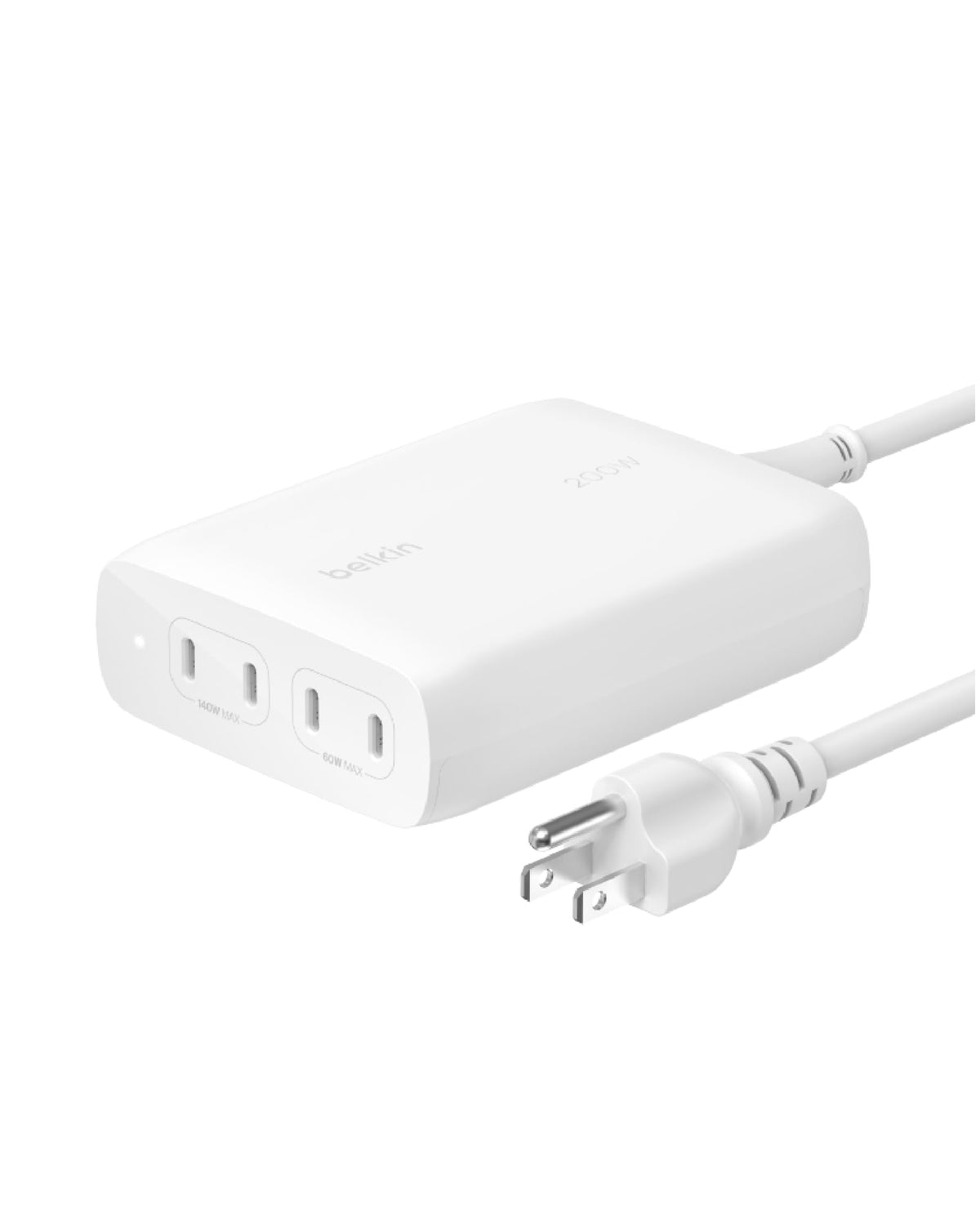Belkin 200W 4-Port GaN USB C Charger Block, Fast Charging for MacBook