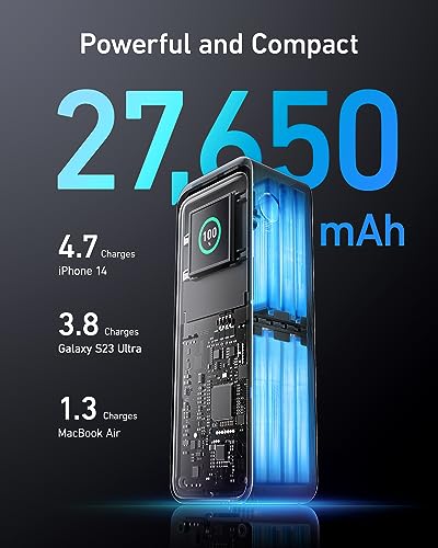 Ultra-Slim 10000mAh Magnetic Power Bank with 3-Port 250W Fast Charging