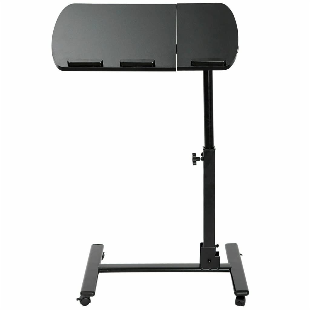 Adjustable Rolling Laptop Desk with Height & Angle Control for Sofa and Bed Use
