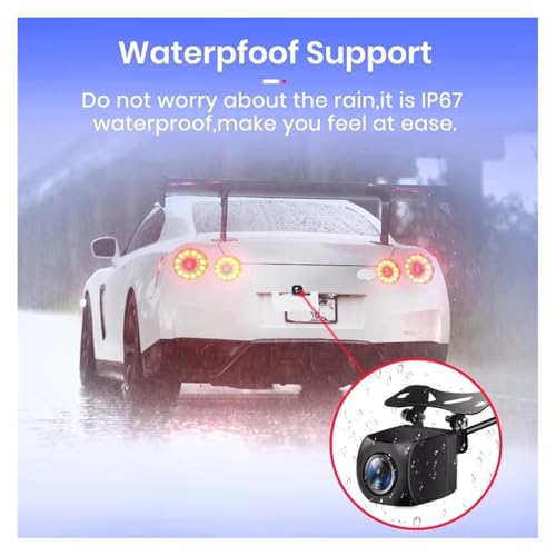 1080P AHD Car Rear View Camera with Radar Alarm, Waterproof & 145° Wide Angle