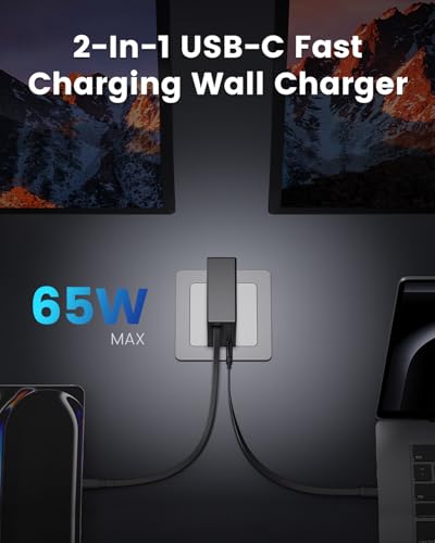 12-in-1 Desktop Charging Station with Retractable Lightning & USB-C Cables, USB-A Ports