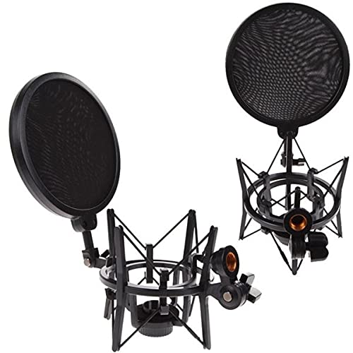 Microphone Stand with Shock Mount & Shield for Studio Broadcasting