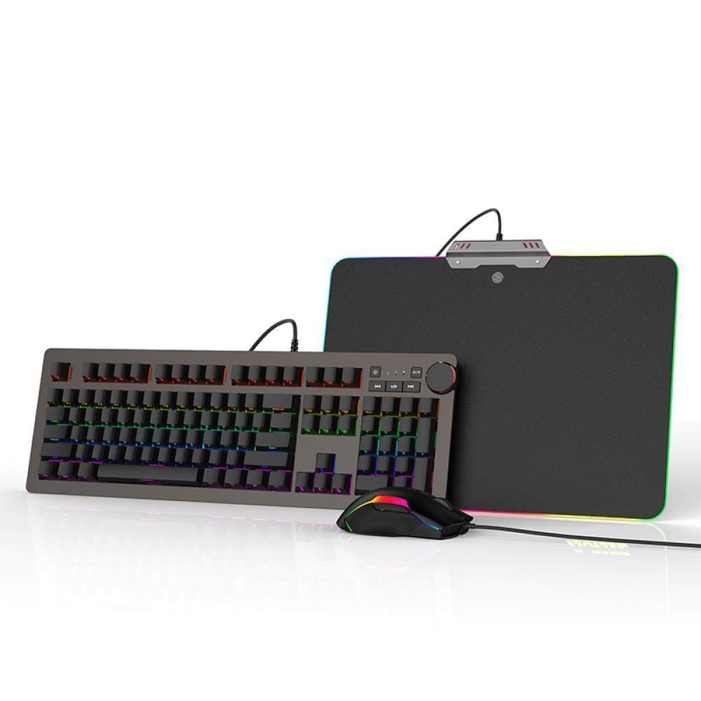 RGB Mechanical Keyboard & Mouse Set with Gaming Macro Lighting Kit