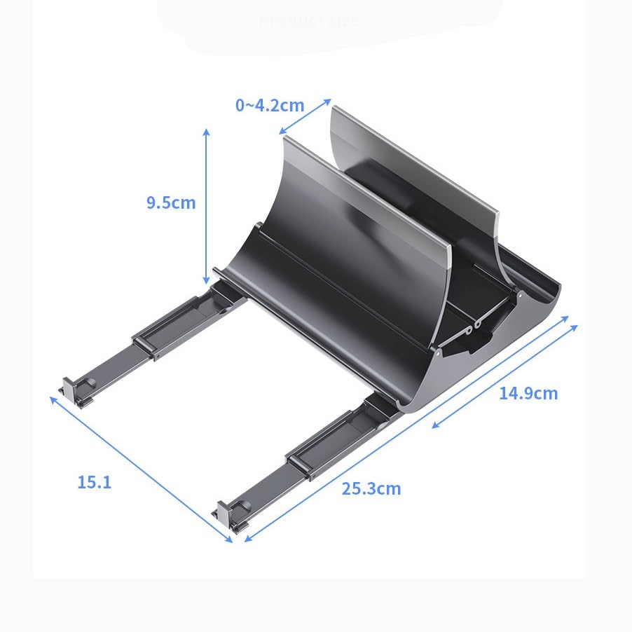 Vertical Laptop Stand with Phone & Tablet Holder, Heat Dissipation Desktop Base