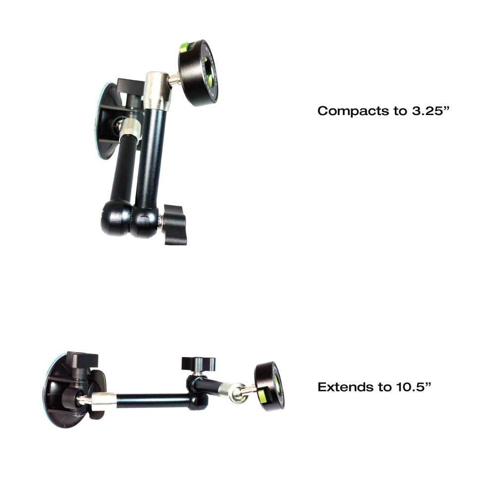 Suction Cup Tablet Mount with Articulating Arm & Universal Cradle, 7–11"