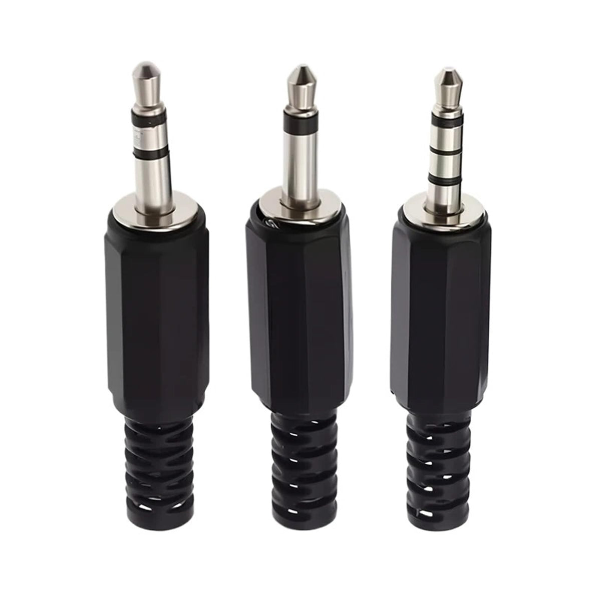 3.5mm Audio Plug Adapter for Microphone, Headphones & Earphones (5-Pack)