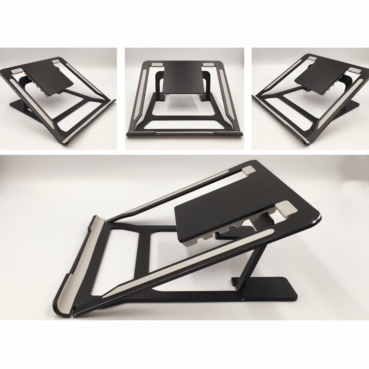 Adjustable Aluminum Laptop Stand with Foldable Portable Cooling Base