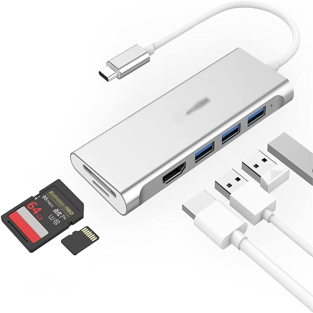 USB-C Hub with 4K HDMI, USB 3.0 Ports & Card Reader Adapter