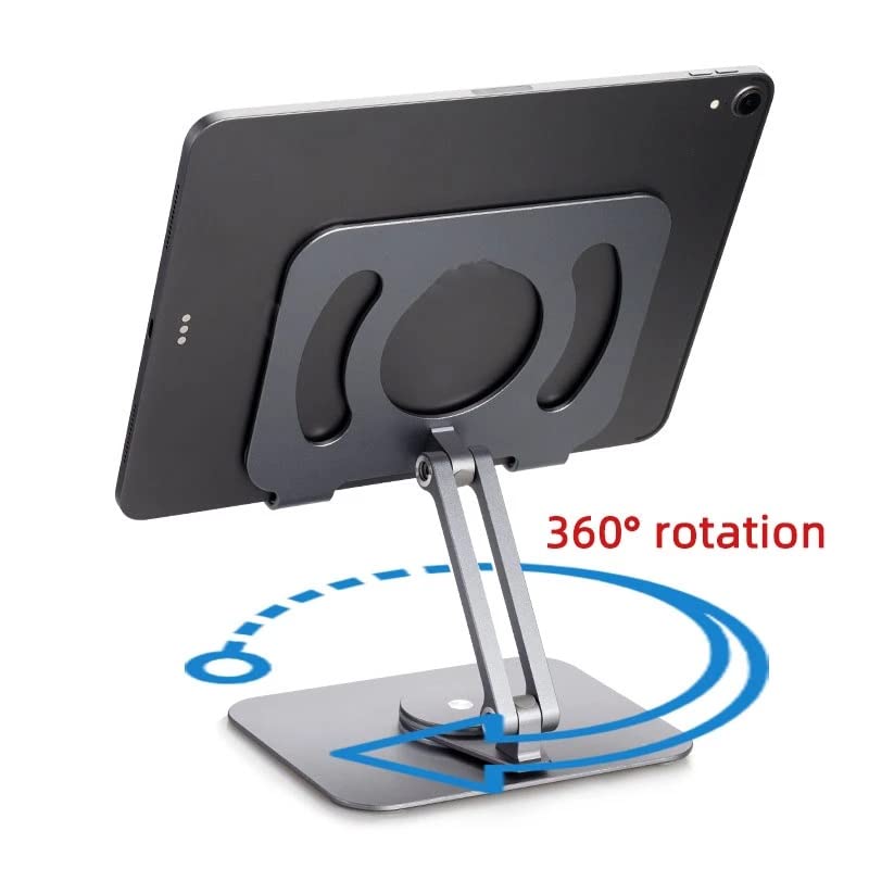 360° Rotating Metal Tablet & Laptop Stand for Desk Support