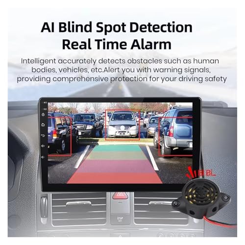 1080P AHD Car Rear View Camera with Radar Alarm, Waterproof & 145° Wide Angle