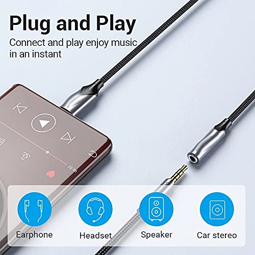 USB-C to 3.5mm Headphone Adapter with AUX Audio Cable