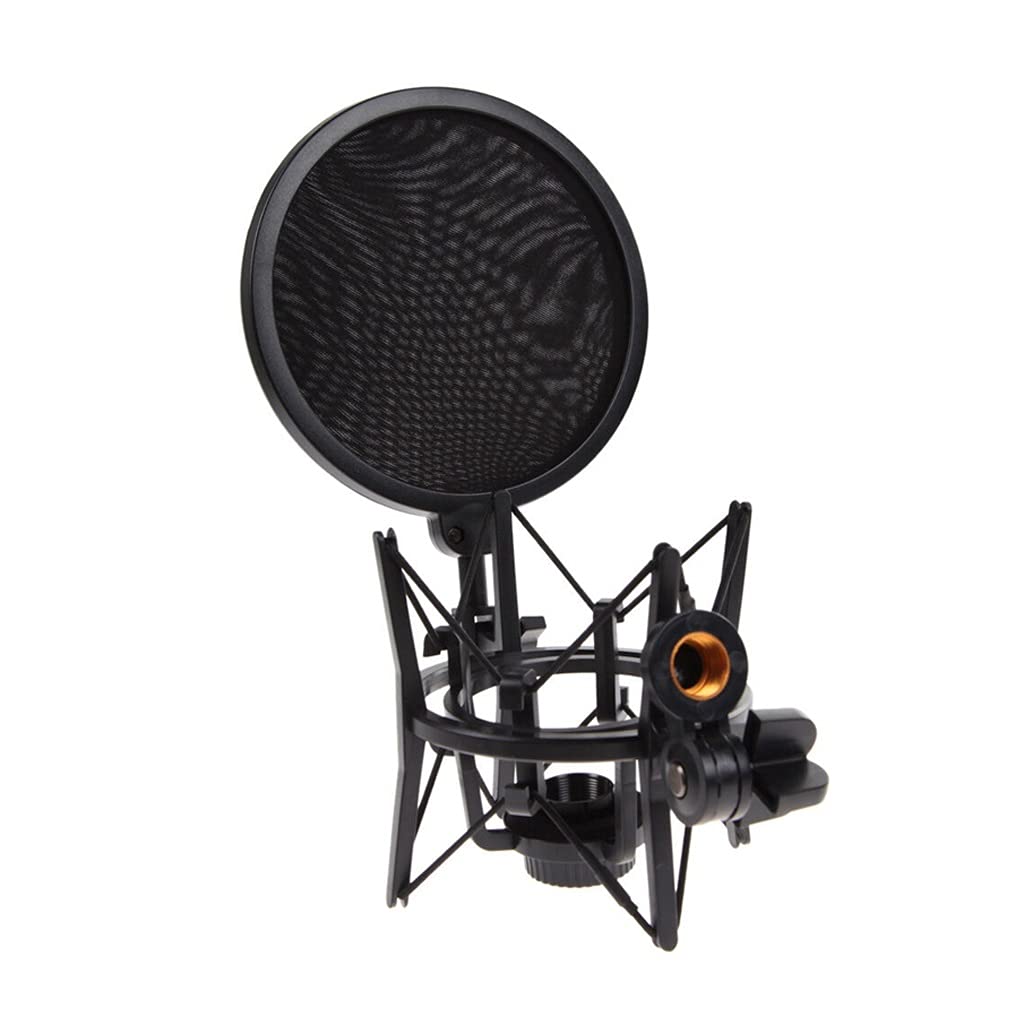 Microphone Stand with Shock Mount & Shield for Studio Broadcasting