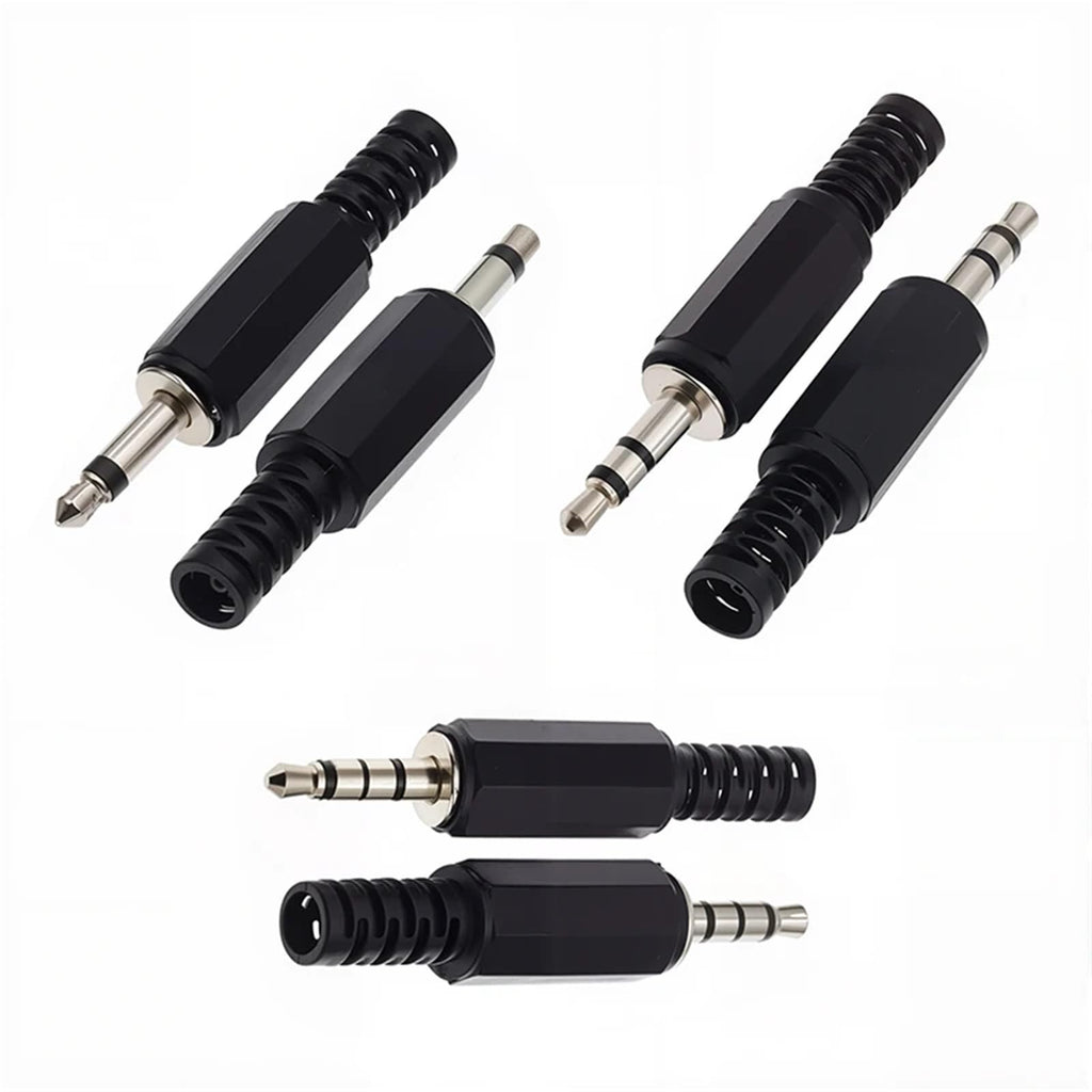 3.5mm Audio Plug Adapter for Microphone, Headphones & Earphones (5-Pack)