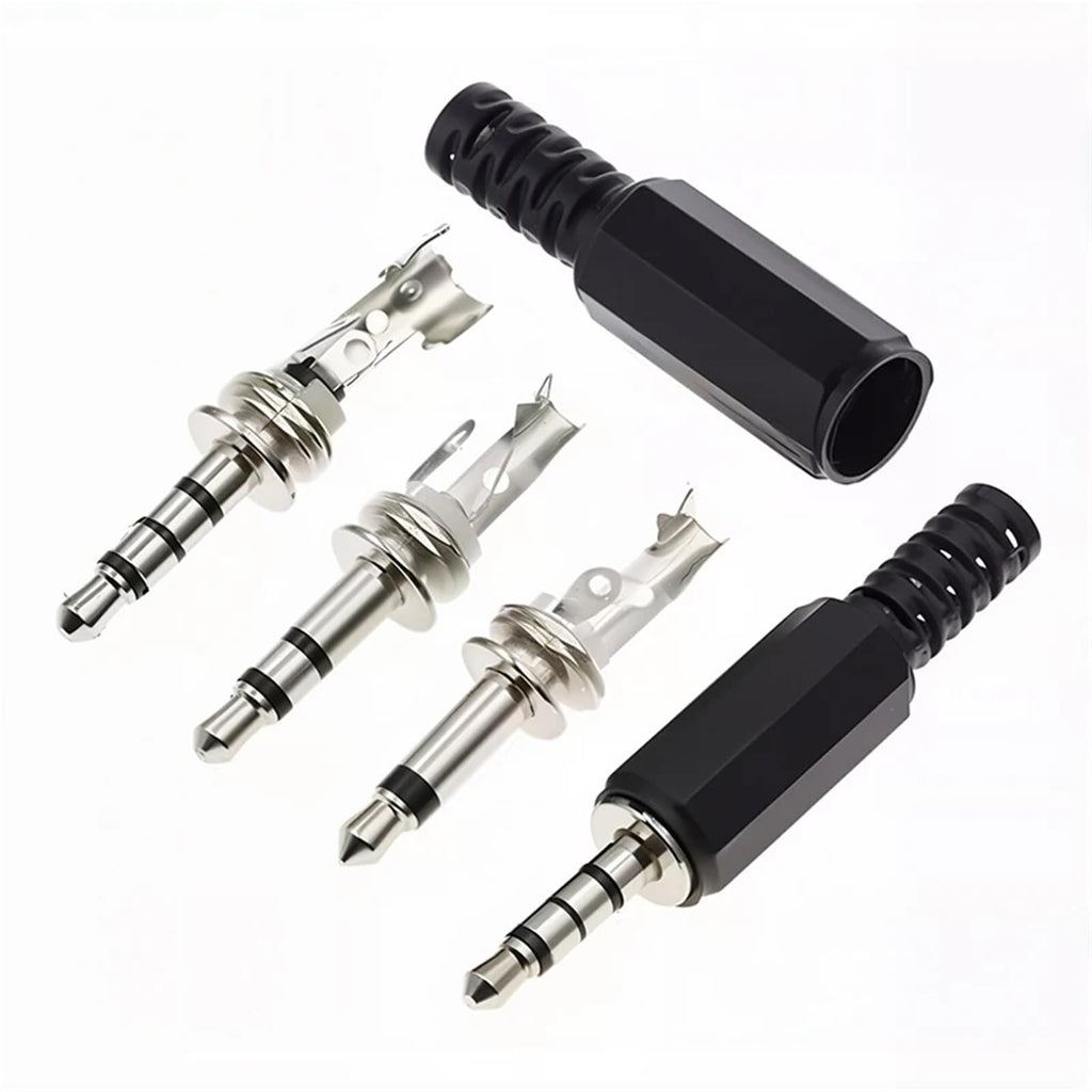 3.5mm Audio Plug Adapter for Microphone, Headphones & Earphones (5-Pack)