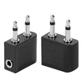 3.5mm Female to Dual Male Audio Adapter for Airline Headphones (5-Pack)