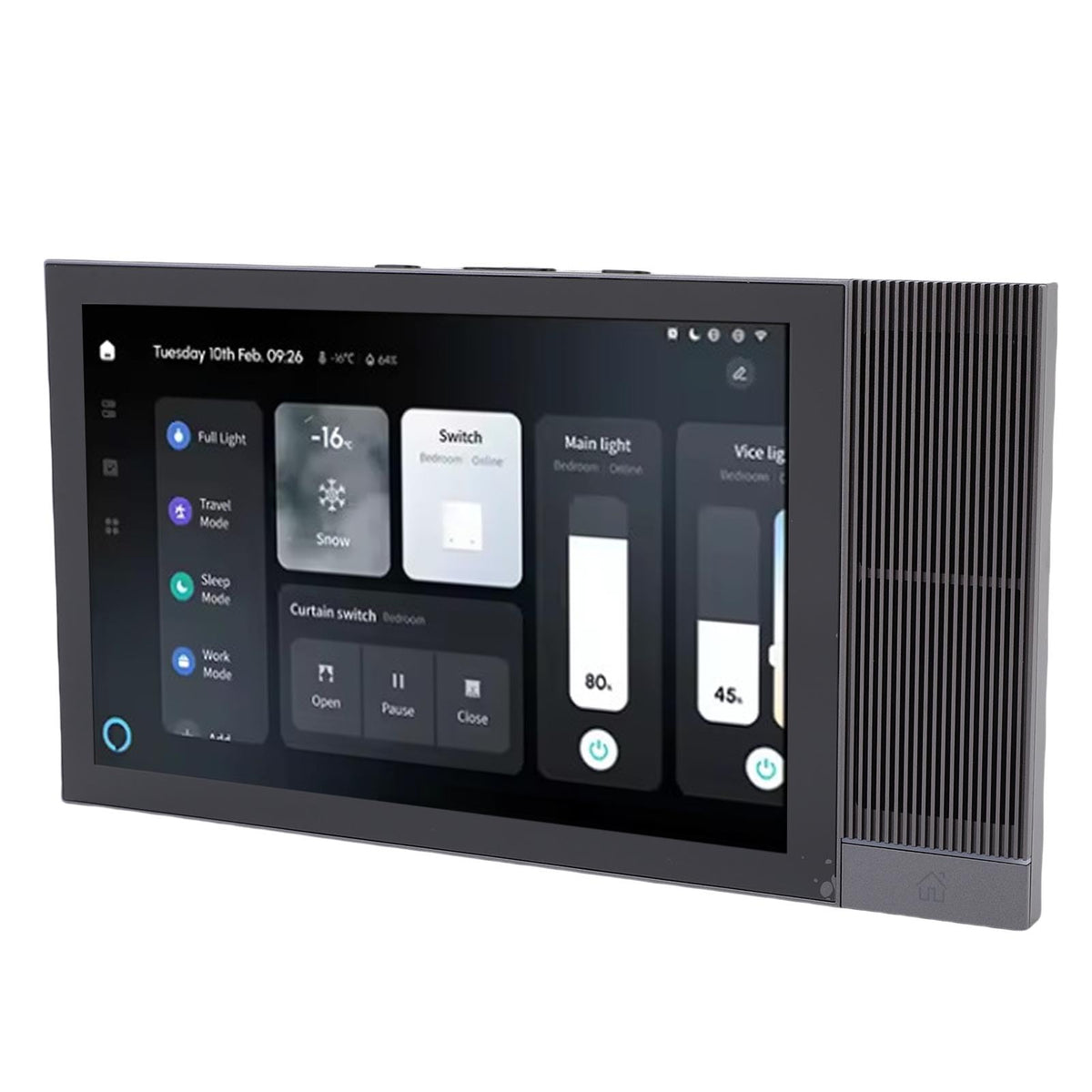 8" Smart Home Control Panel with Touch Screen, Voice Control & Dual Speakers
