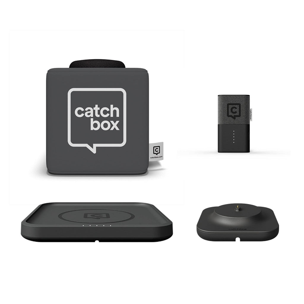 Wireless Throwable Microphone System with Charging Dock & Clip Accessories