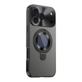 Metal Frame Case for iPhone 18 Pro Max with Magnetic Stand & Privacy Film