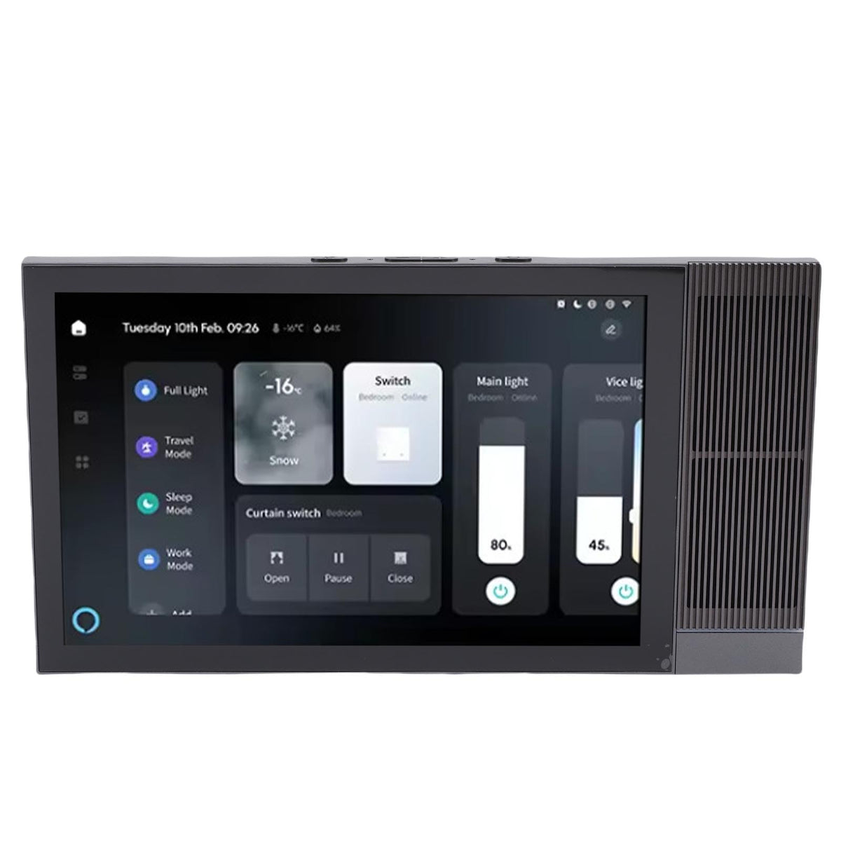 8" Smart Home Control Panel with Touch Screen, Voice Control & Dual Speakers