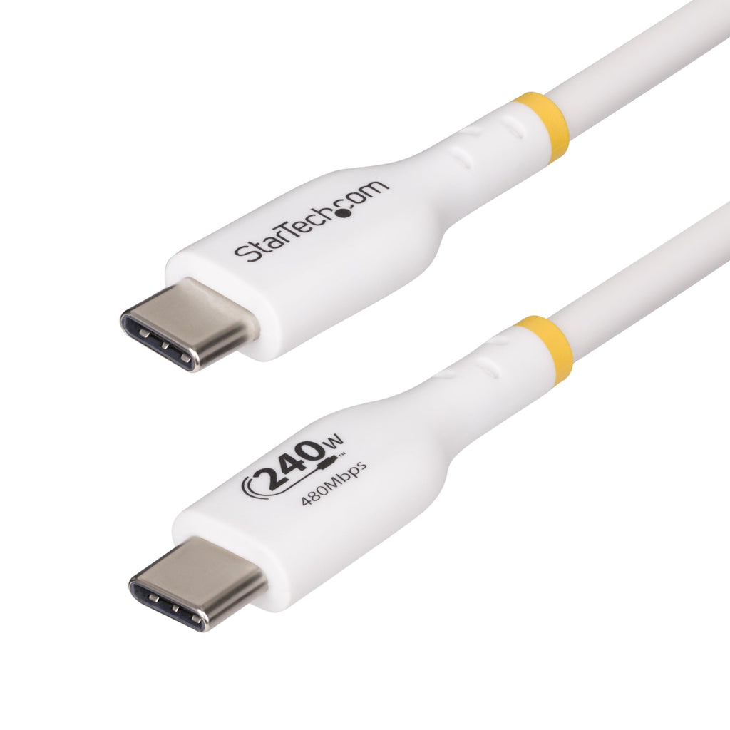 StarTech USB-C Cable 4m, 240W PD EPR, USB 2.0, White (USB2EPR4MW)