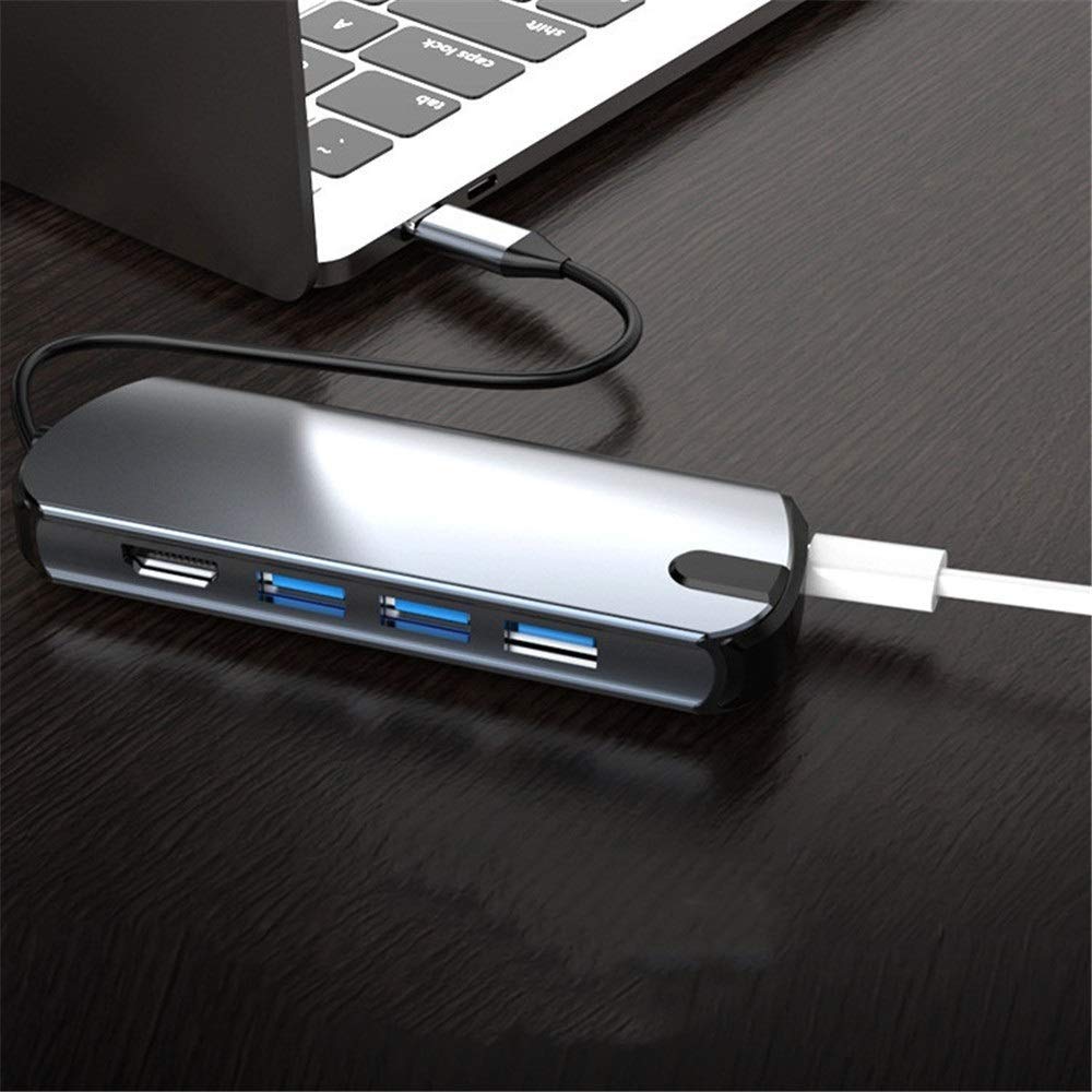 8-in-1 USB-C Hub with 4K HDMI, USB 3.0, PD Charging & Card Reader