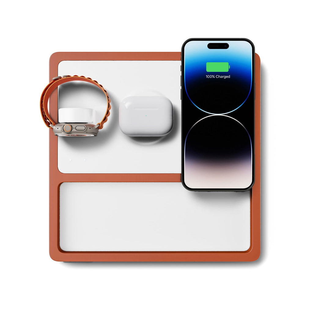 3-in-1 Qi Wireless Charger Tray for Phone, Earbuds & Smart Watch