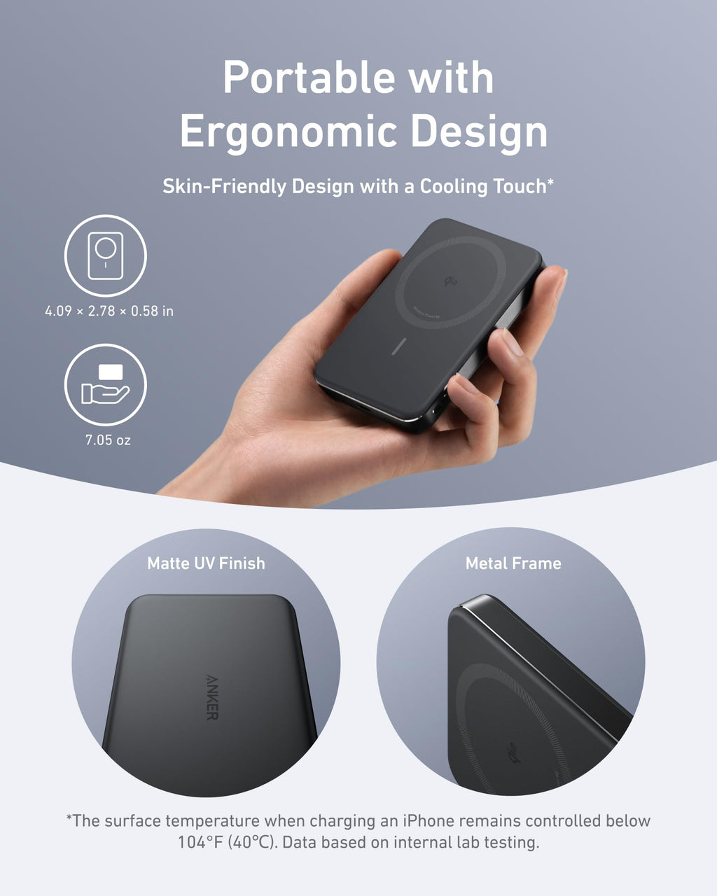 Ultra-Slim 10000mAh Magnetic Power Bank with 3-Port 250W Fast Charging