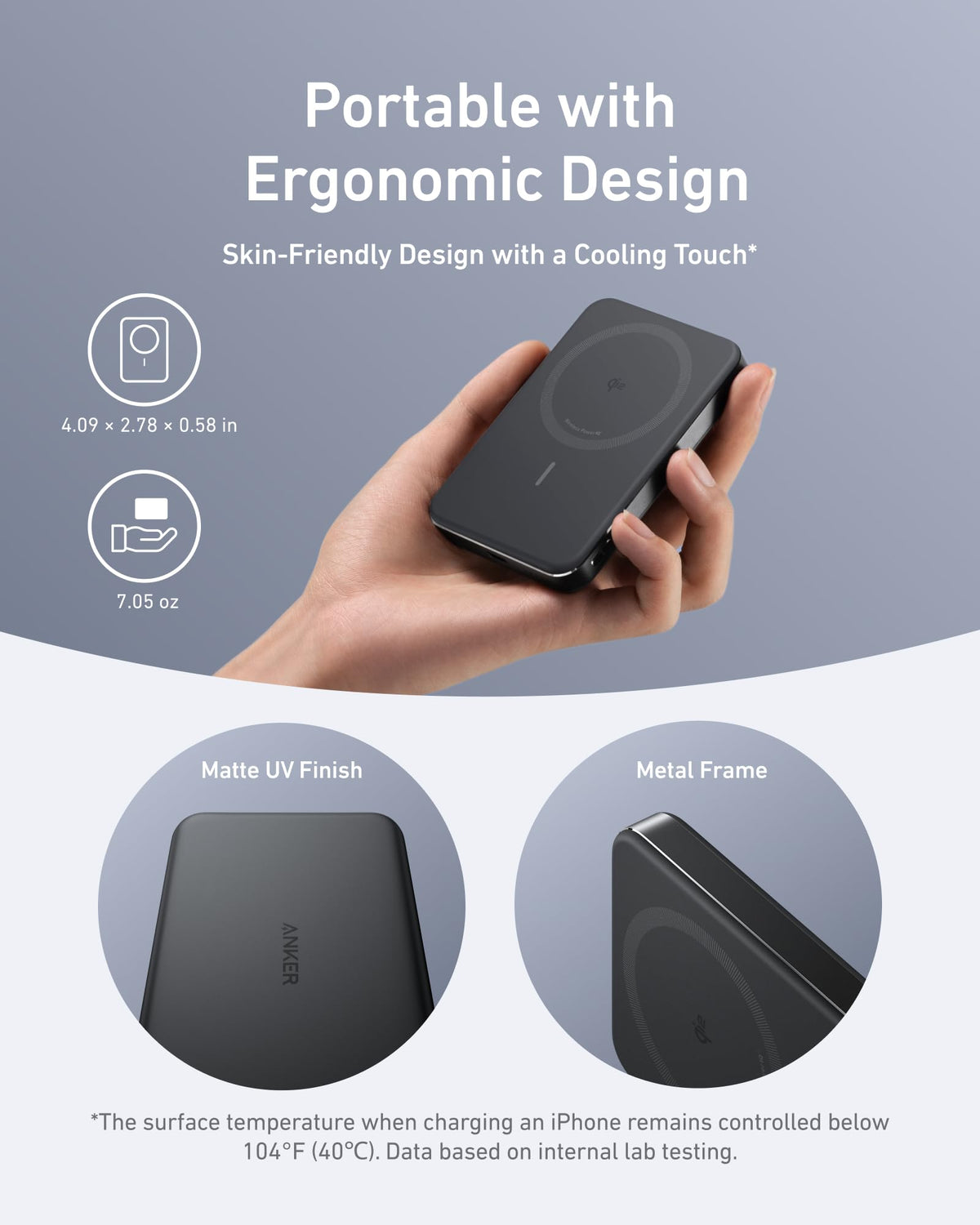 Ultra-Slim 10000mAh Magnetic Power Bank with 3-Port 250W Fast Charging