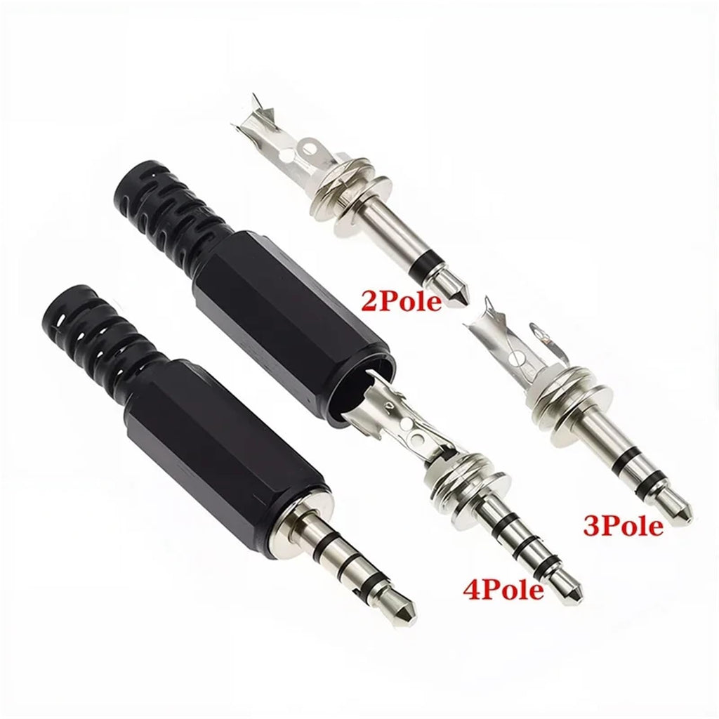 3.5mm Audio Plug Adapter for Microphone, Headphones & Earphones (5-Pack)