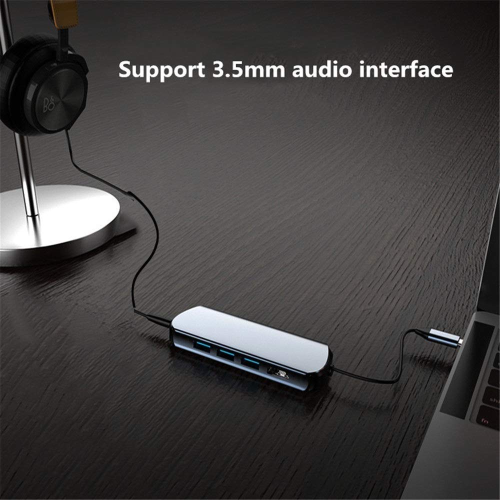 8-in-1 USB-C Hub with 4K HDMI, USB 3.0, PD Charging & Card Reader