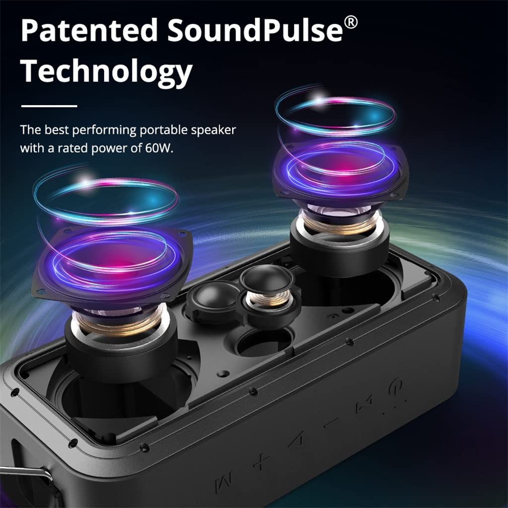 60W Speaker Speaker with IPX7 Waterproof, Support sync