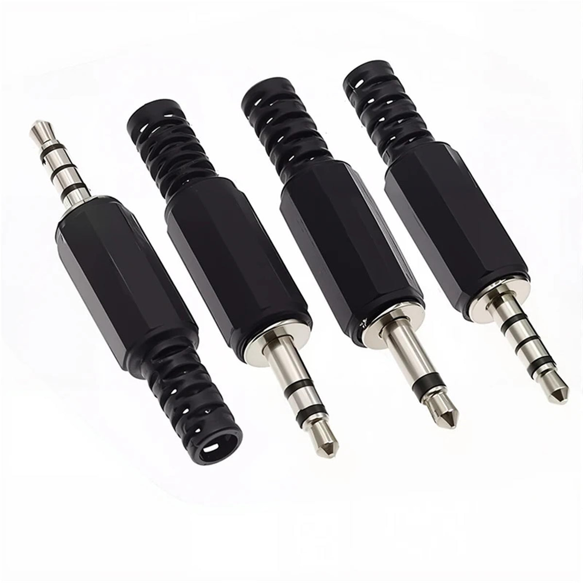 3.5mm Audio Plug Adapter for Microphone, Headphones & Earphones (5-Pack)