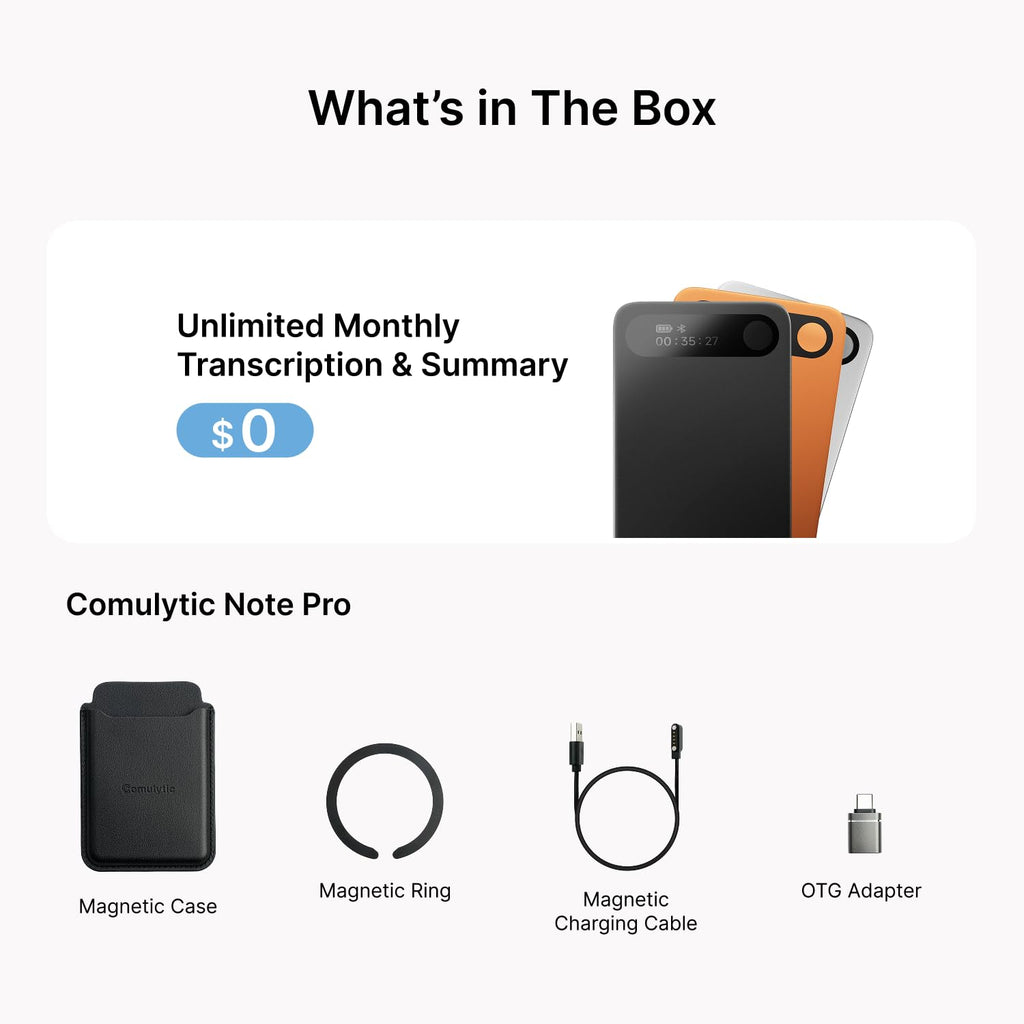 Comulytic Note Pro AI Voice Recorder