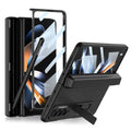 Galaxy Z Fold 4 Case with S Pen Holder, Kickstand, Tempered Glass & Hinge Protection