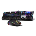 Wired Mechanical Gaming Keyboard & Mouse Combo with RGB Backlit 104 Keys