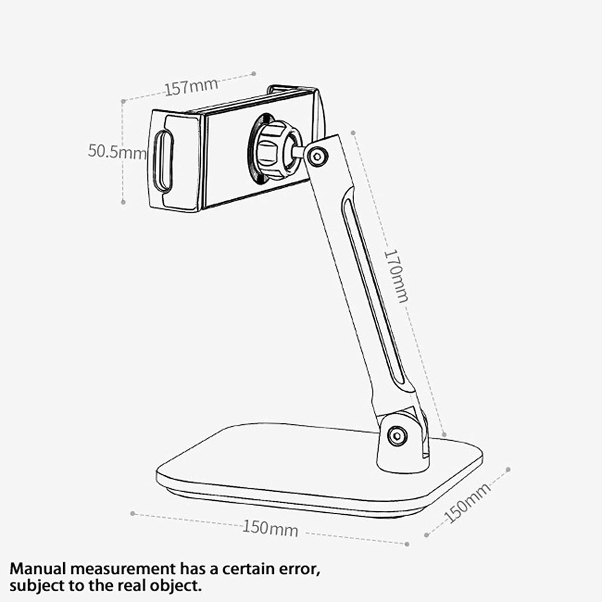 360° Swivel Aluminum Tablet & Phone Stand for Desk, 4.7–13"