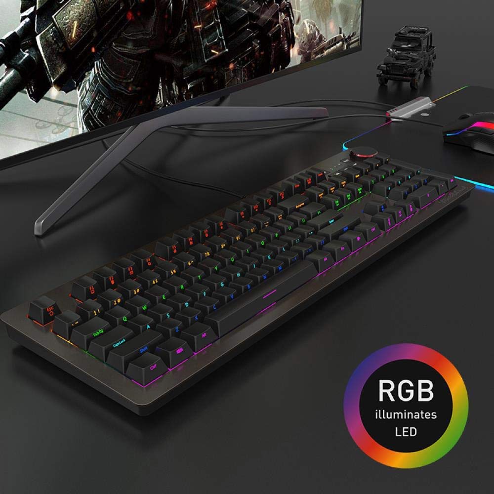 RGB Mechanical Keyboard & Mouse Set with Gaming Macro Lighting Kit