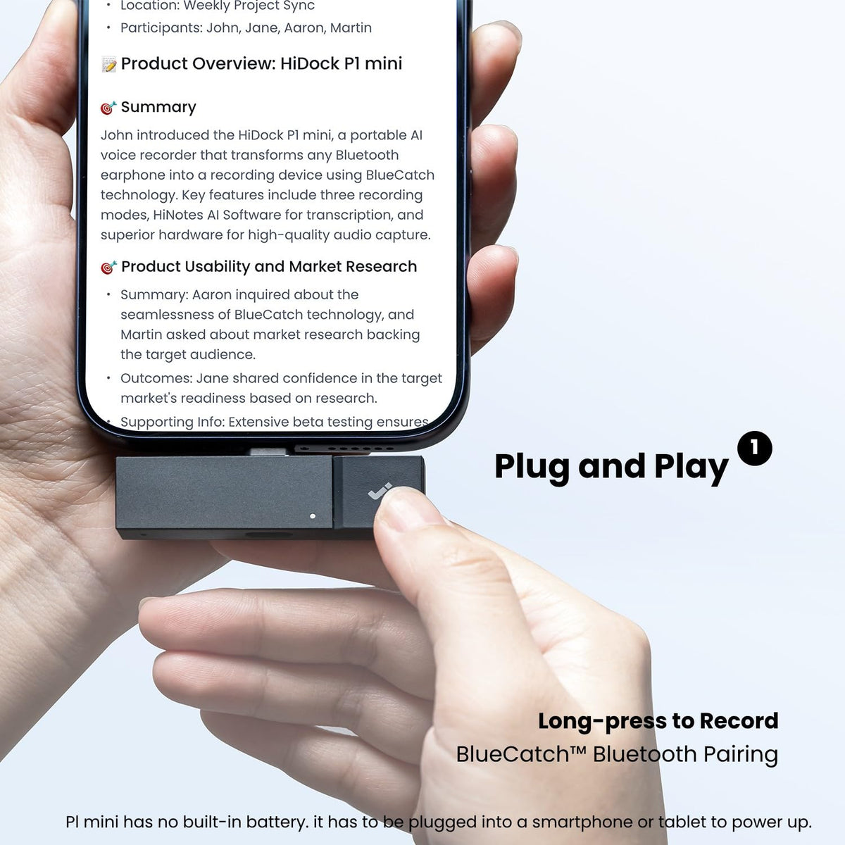 AI Voice Recorder with Transcription & Summary, Smart Audio Recorder with App Control