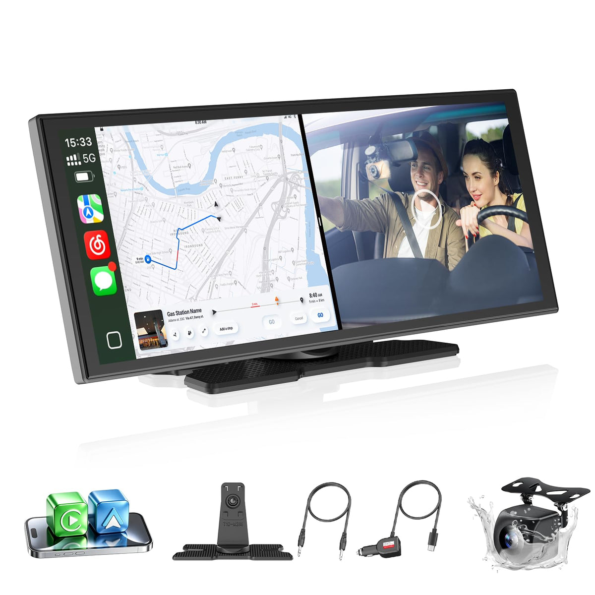 OTTOCAST ScreenFlow 11.4" Wireless CarPlay Screen for Car